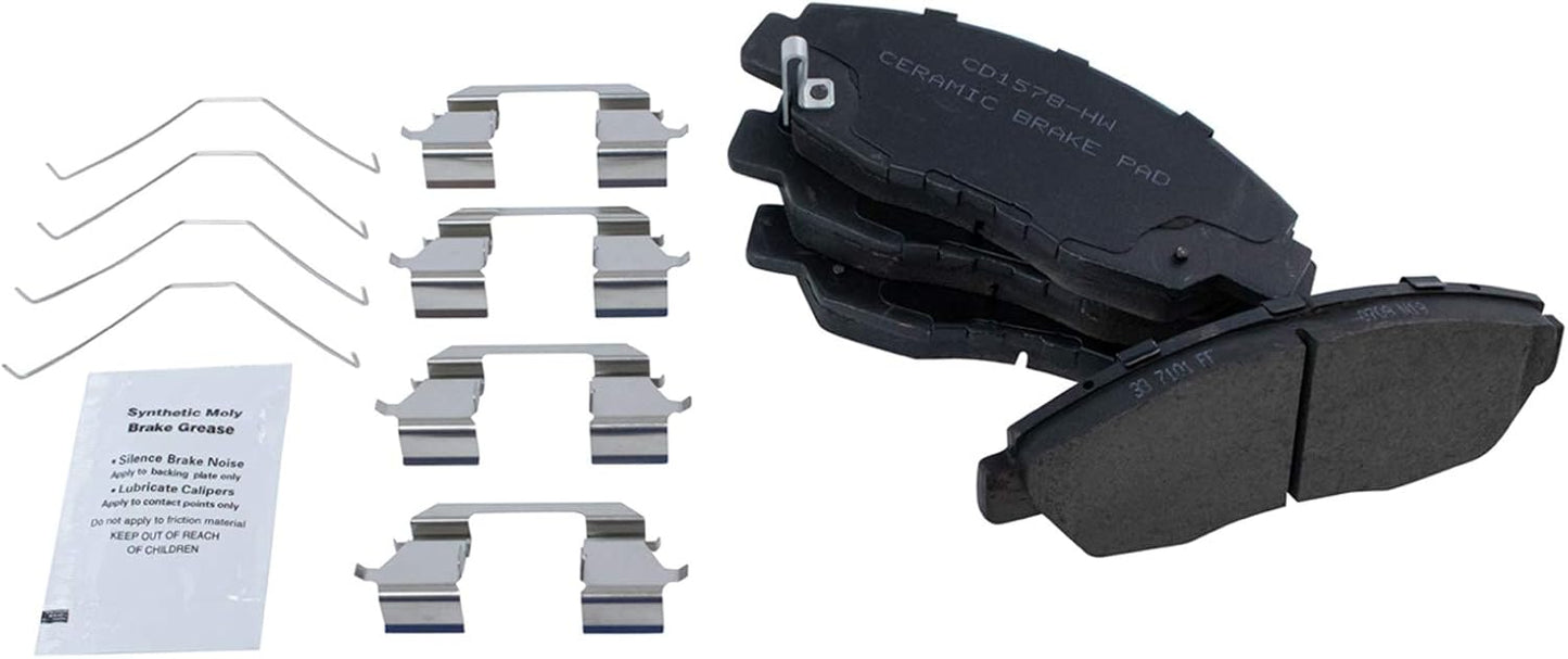 TRQ Front Brake Pads Ceramic for 2012-2015 Honda Civic Models