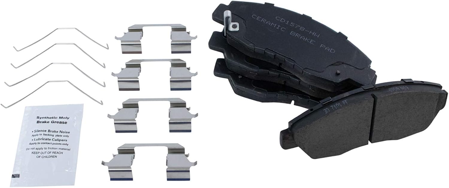 TRQ Front Brake Pads Ceramic for 2012-2015 Honda Civic Models