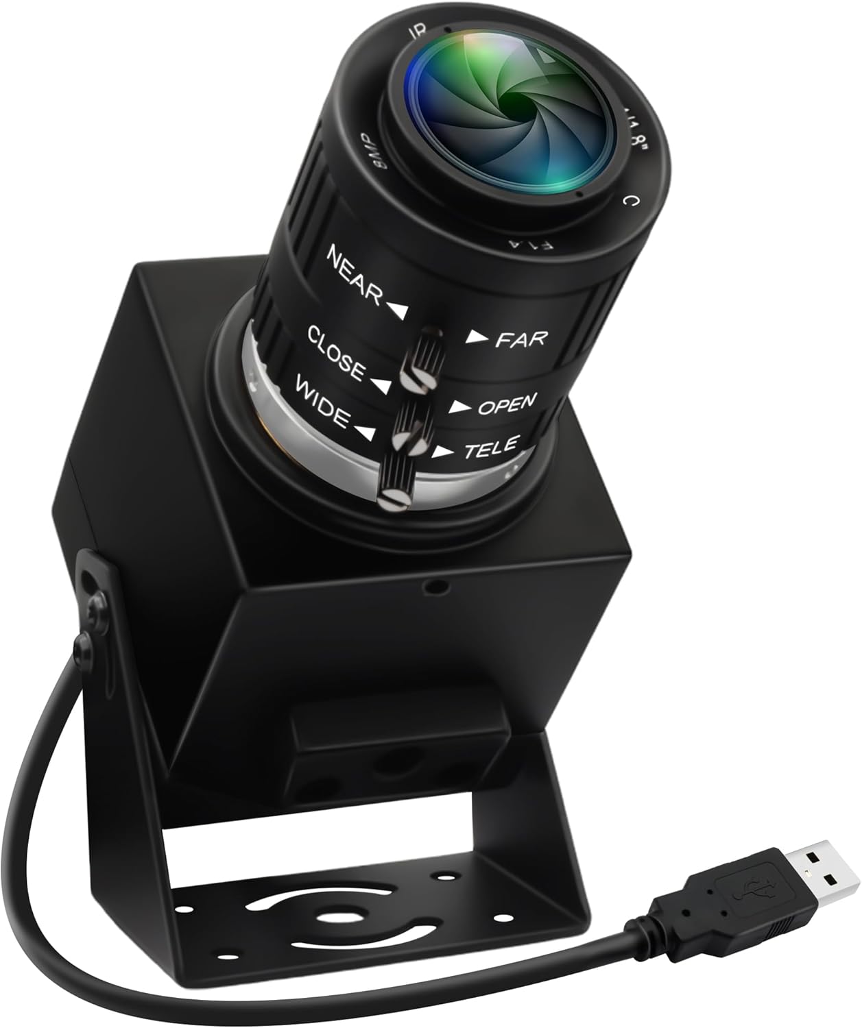 48MP USB Camera with 8K Ultra HD and Manual Zoom Lens Features