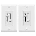 3 Speed Ceiling Fan Control and Dimmer Light Switch - Space Saving