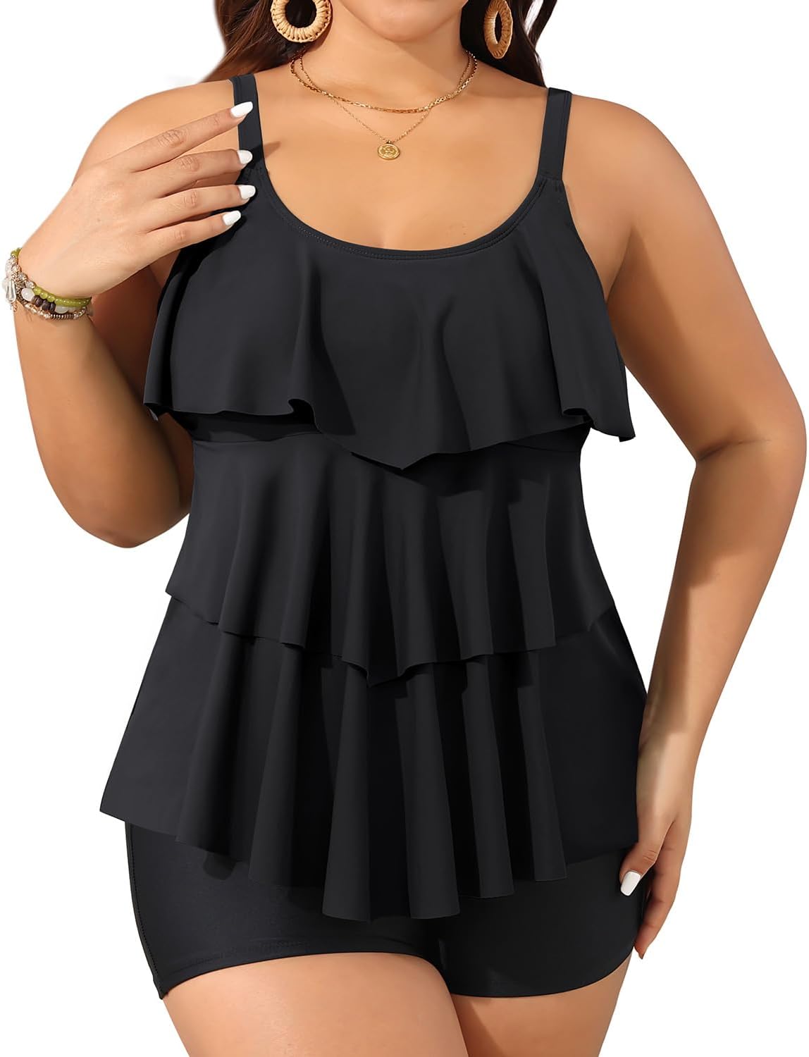 Yonique Women's Plus Size Tankini Swimsuits for Comfort and Style