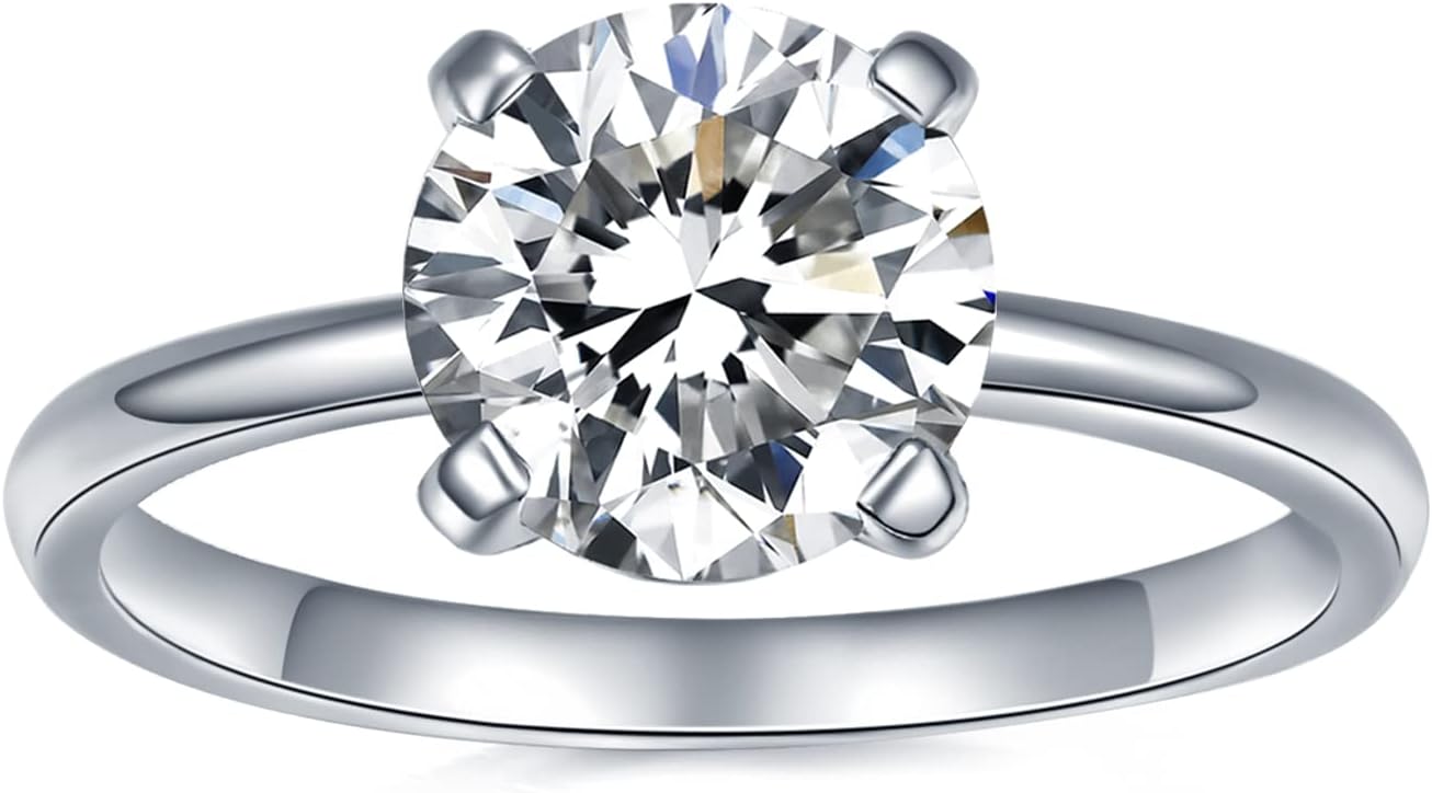 IMOLOVE Moissanite Engagement Ring - 1CT D Color VVS1 Clarity