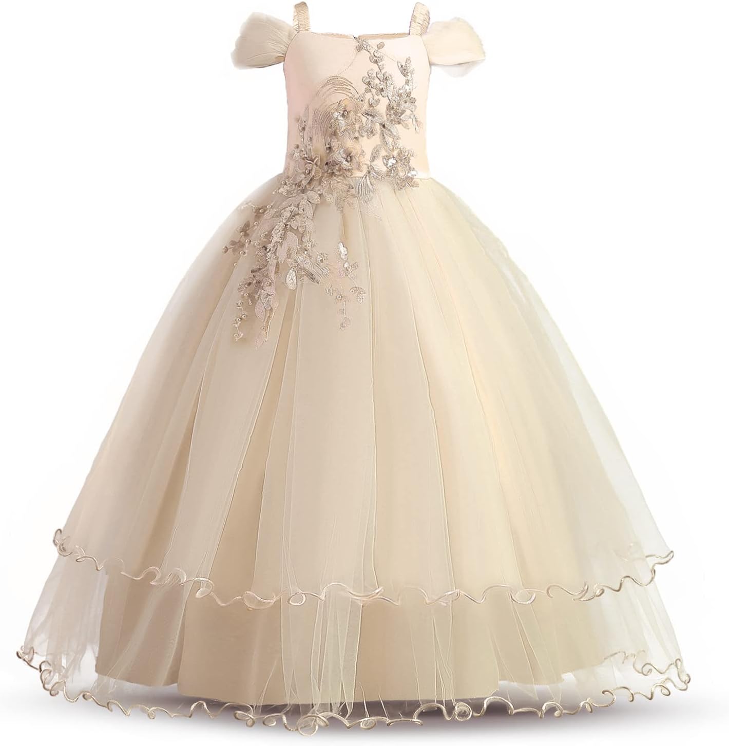 TTYAVO Girls Applique Prom Gowns for Luxury Birthday Parties