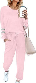 Womens Ekouaer Sweatsuit Loungewear Set - Cozy Long Sleeve 2-Piece