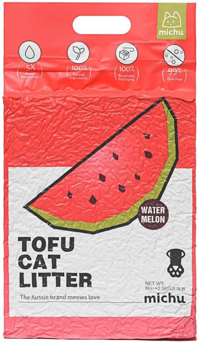 Michu Tofu Cat Litter - Natural Clumping, Fast Scoop-able 5.5lb