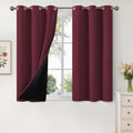 YoungsTex Burgundy 100% Blackout Curtains 42 x 54 in - Full Light