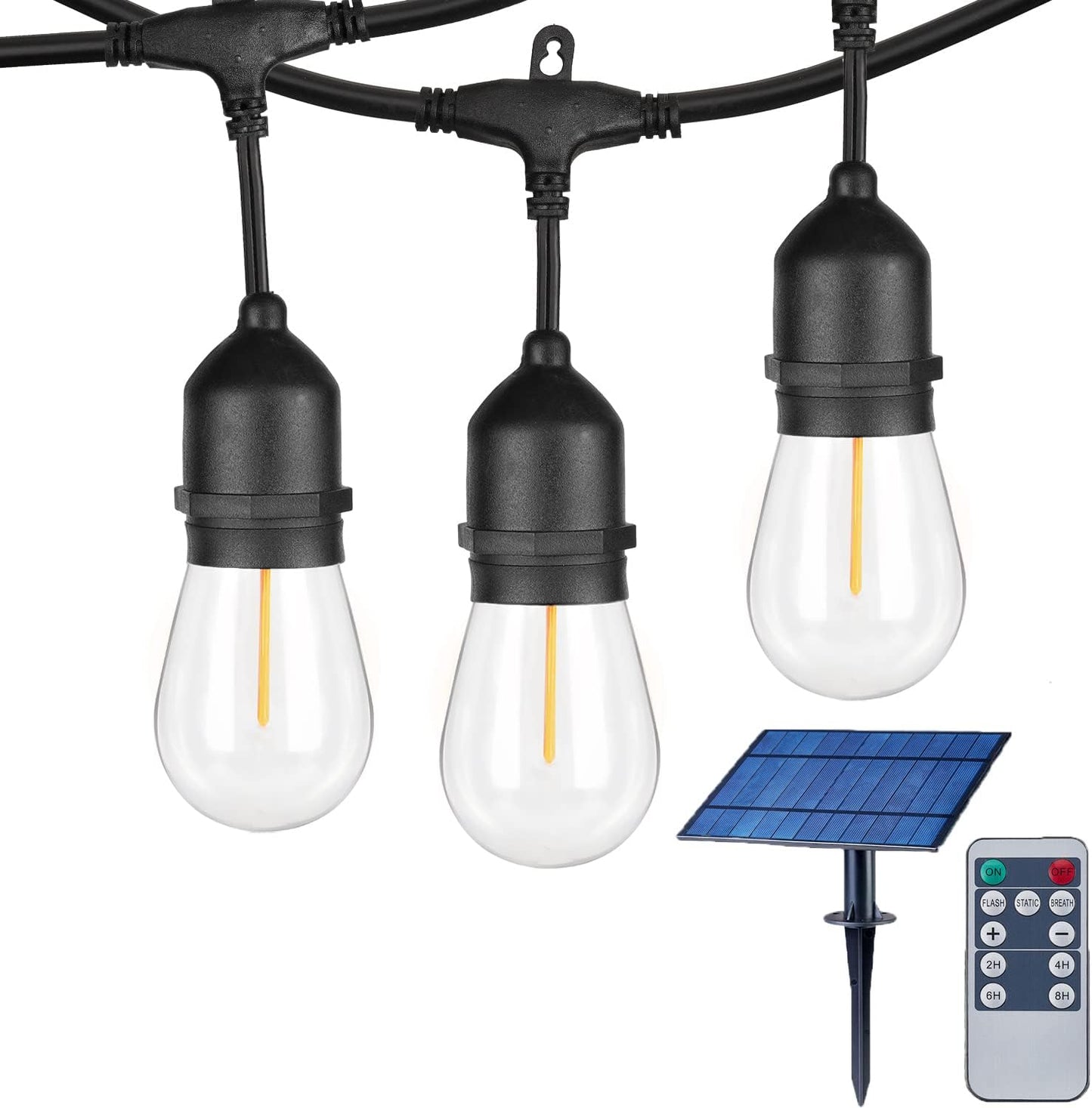 50FT Solar String Lights Outdoor with Remote for Any Occasion
