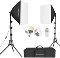 LimoStudio 3400W Softbox Lighting Kit - Bright Adjustable Studio