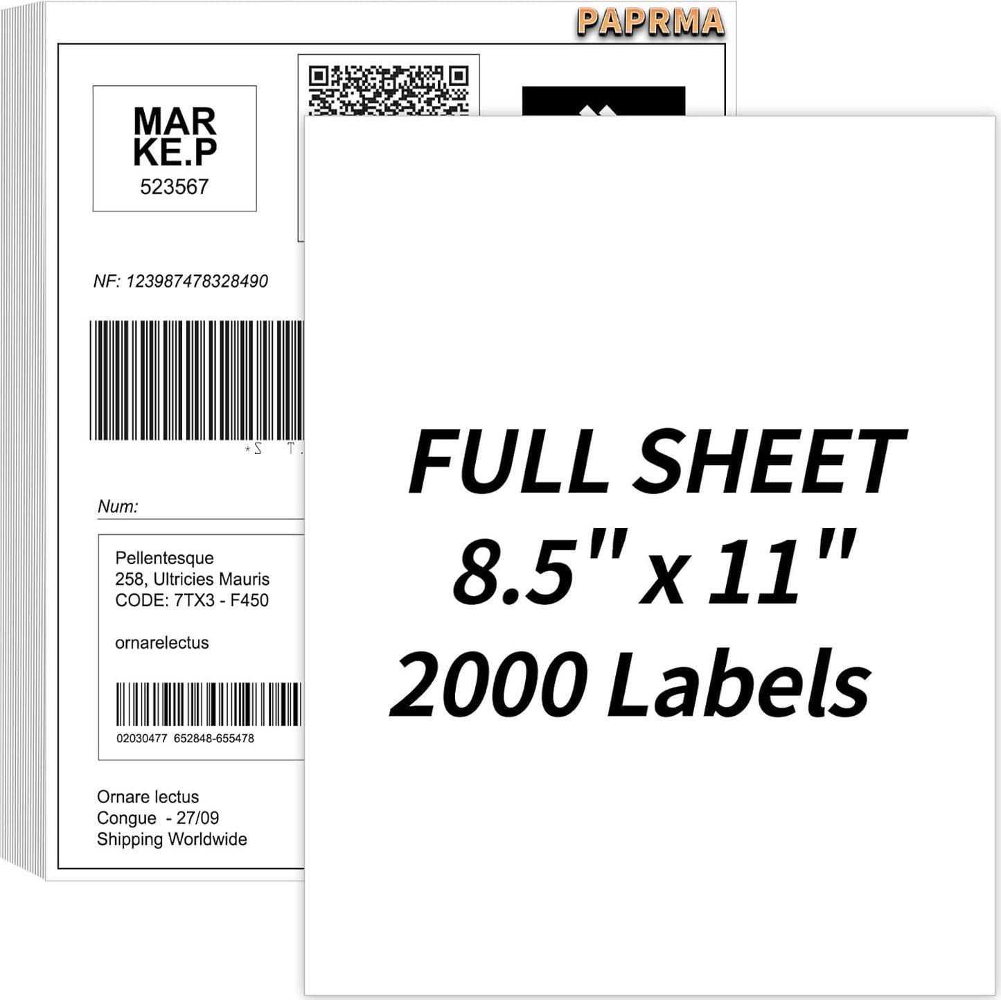 Full Sheet Labels 8.5 x 11 Sticker Paper for All Your Needs