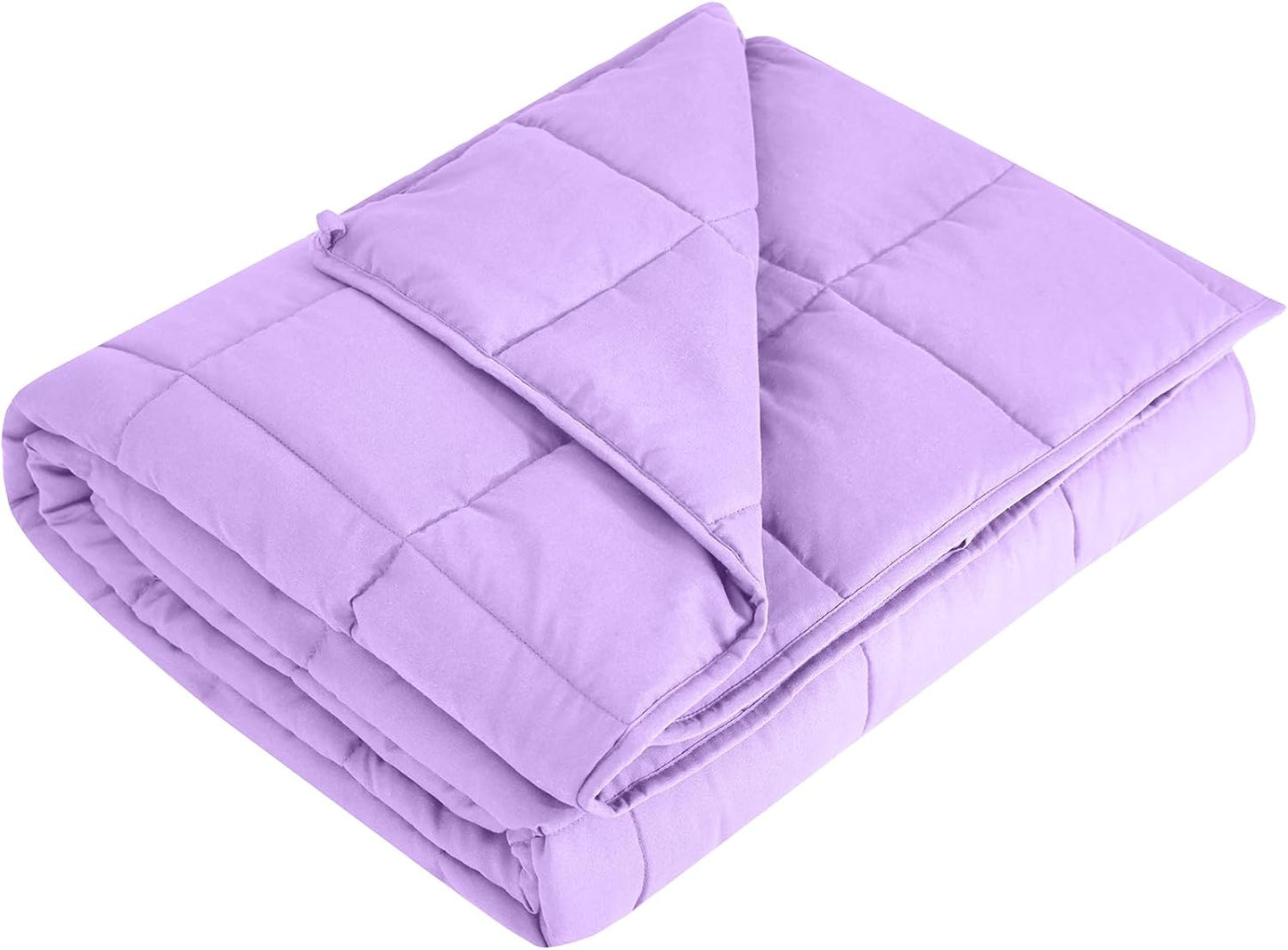L'AGRATY Weighted Blanket 48x72 15lbs for All-Season Comfort
