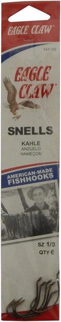 Eagle Claw 147-1/0 Snelled Hooks Terminal Tackle - Classic Bronze