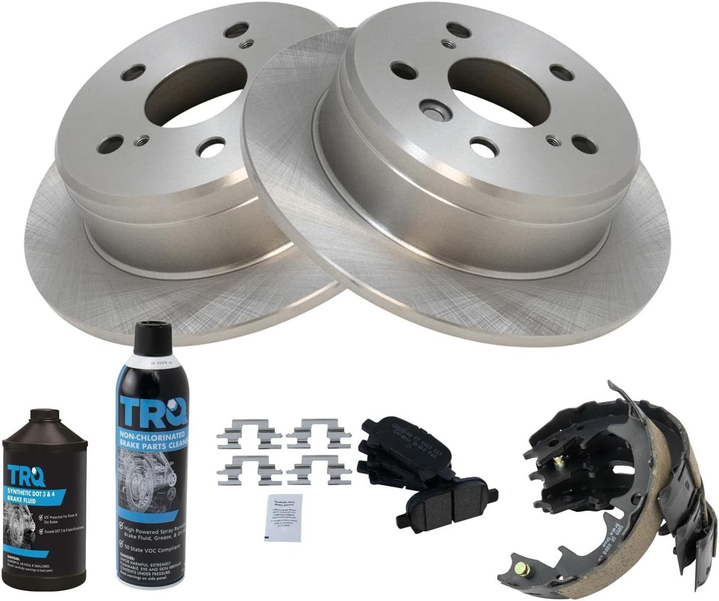 TRQ Rear Brake Pad & Rotor Kit for 2000-2001 Toyota Camry