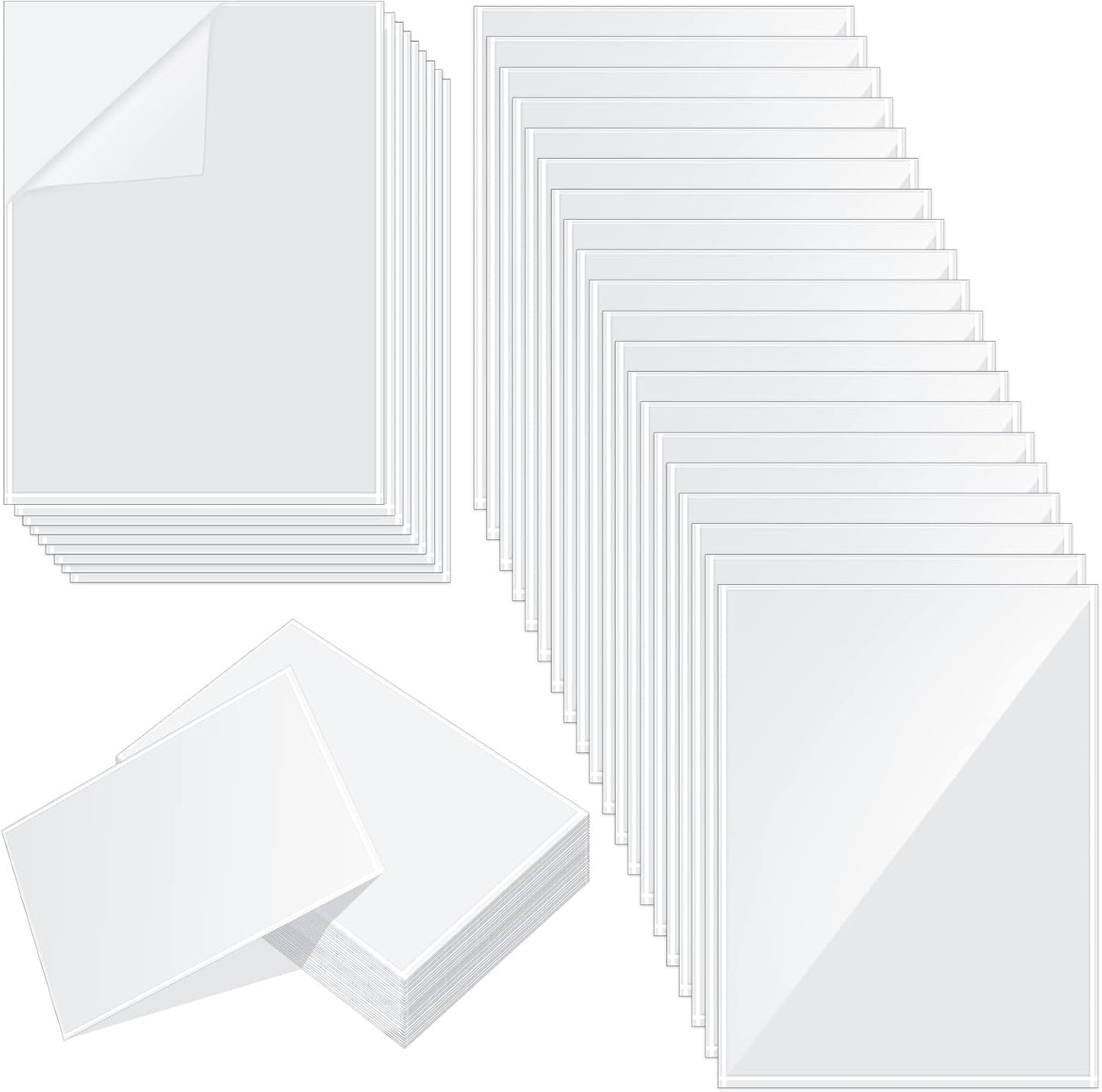Gueevin 200 Pcs Self Adhesive Display Pockets for Documents