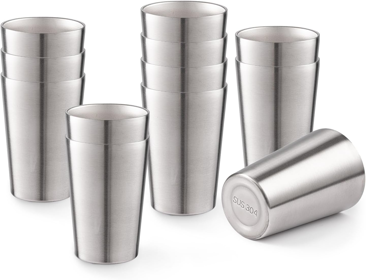 12 Pack 12 oz Stainless Steel Insulated Cups for Every Occasion