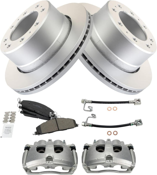 TRQ Rear Brake Pad & Rotor Kit for 2014-2018 Ram 3500