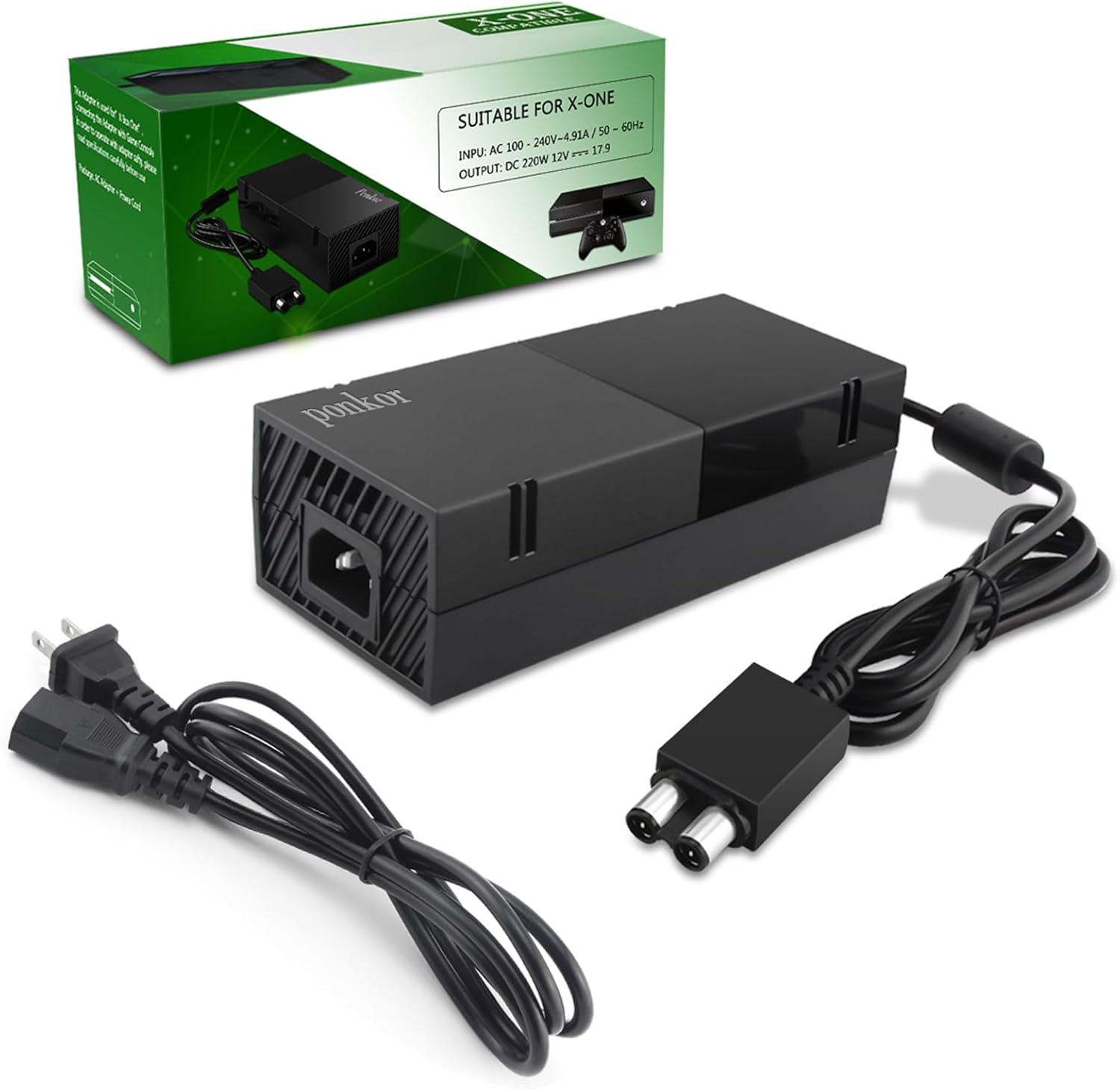 Ponkor Xbox One Power Supply - 100-240V Compatibility
