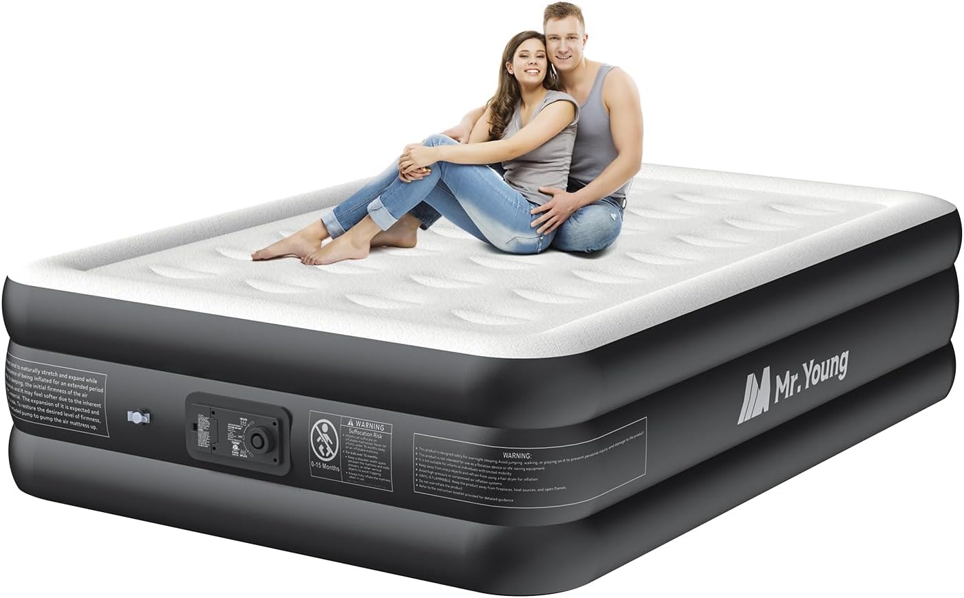 Mr.Young Air Mattress with Built-in Pump for Comfortable Sleep