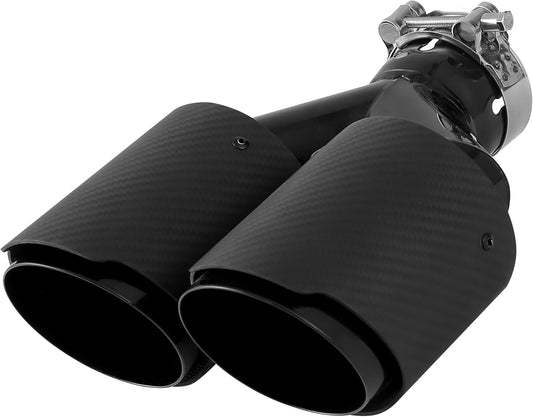 AUTOSAVER88 2.5 Inch Inlet Carbon Fiber Dual Exhaust Tip Review