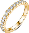 Moissanite Wedding Band 925 Sterling Silver Eternity Ring (Style C1FZ)