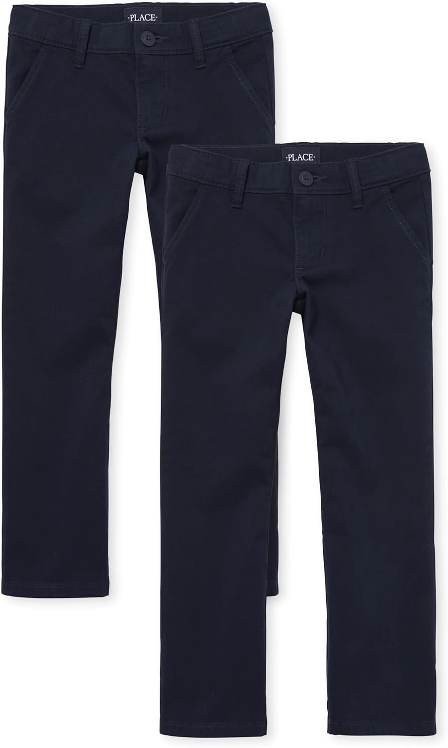 Stretch Bootcut Chino Pants for Kids - Comfortable 2-Pack