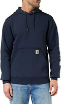 Carhartt Men's Midweight Signature Sleeve Logo Hooded Sweatshirt blend