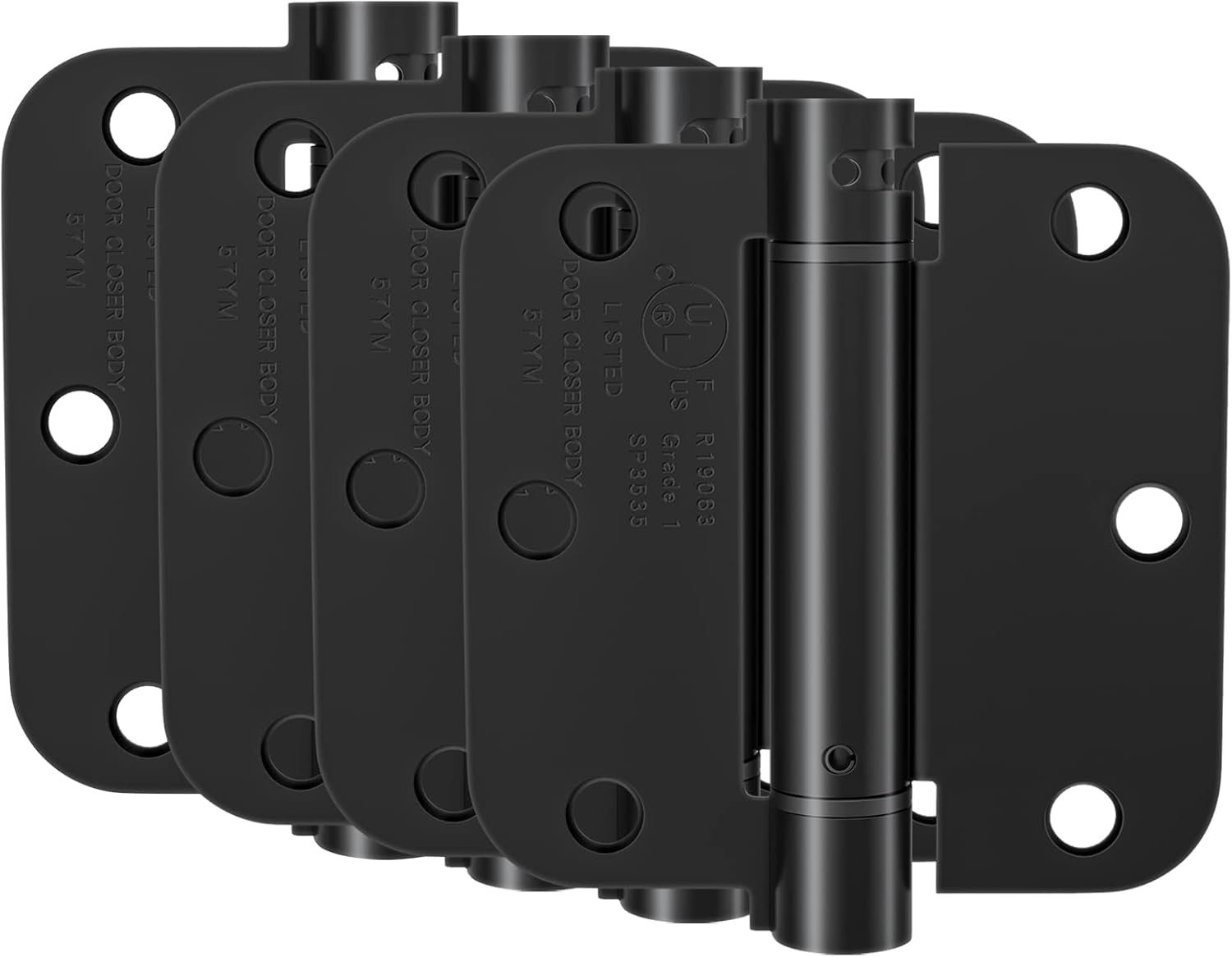 HOSOM Self Closing Door Hinges 3.5 Inch Adjustable Tension