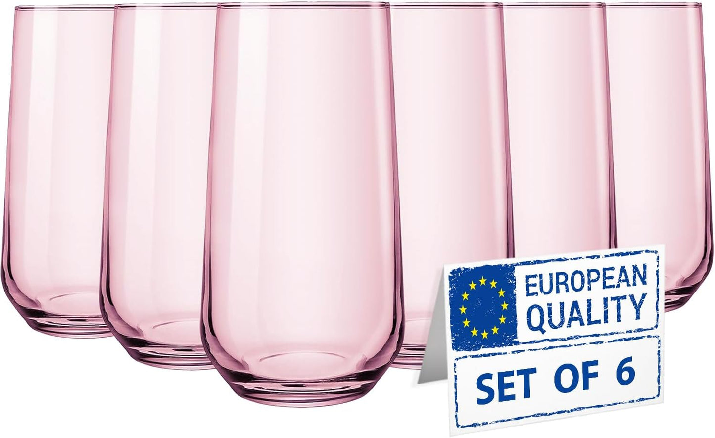Elegant Pink Drinking Glasses Set of 6 for Every Occasion