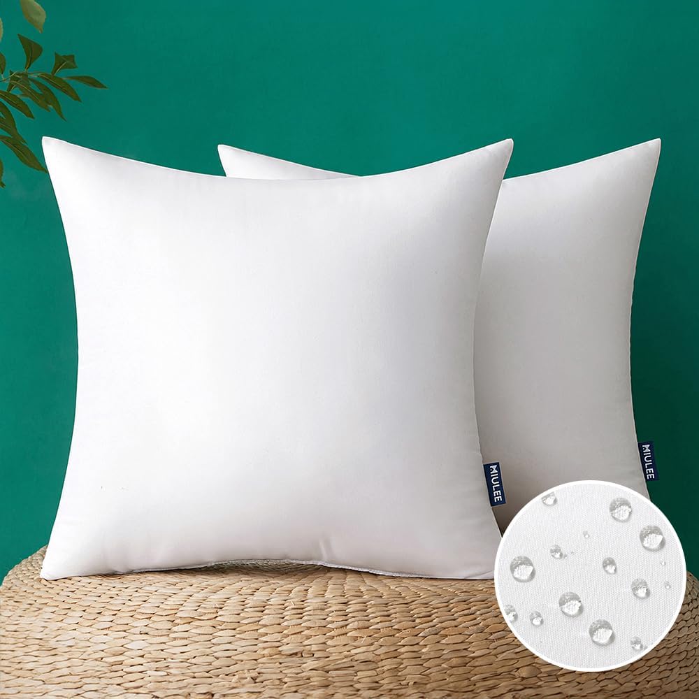 MIULEE Waterproof Outdoor Pillow Inserts for Ultimate Comfort