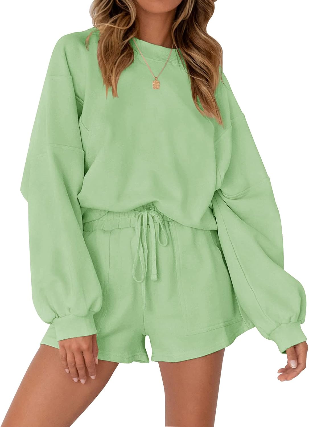 Oversized Batwing Sleeve Lounge Sets for Women - Cozy Comfort