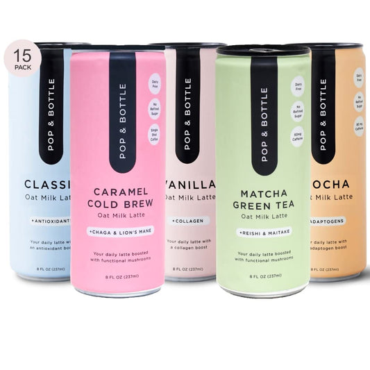 Pop & Bottle Oat Milk Lattes - Organic, Dairy Free, Delicious