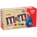 M&M'S Almond Chocolate Candy Full Size 2.83 oz Bag Pack of 18 - Bulk
