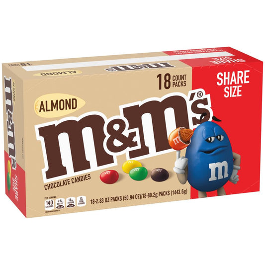 M&M'S Almond Chocolate Candy Bulk Pack for Sharing and Fun