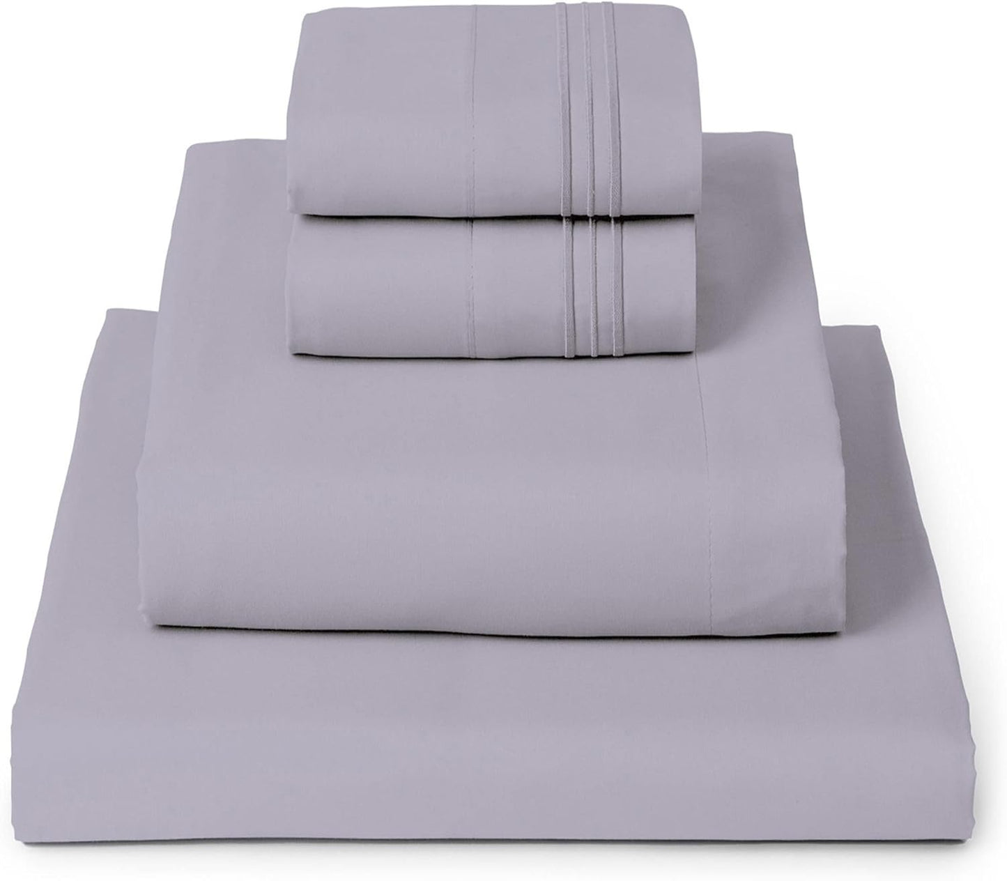 Mellanni Twin Sheet Set - 4-Piece Cooling Microfiber Bedding
