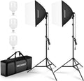 NEEWER 700W Equivalent Softbox Lighting Kit - 3-Pack LED Continuous