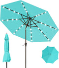 9FT Patio Umbrella with Solar Lights for Outdoor Relaxation