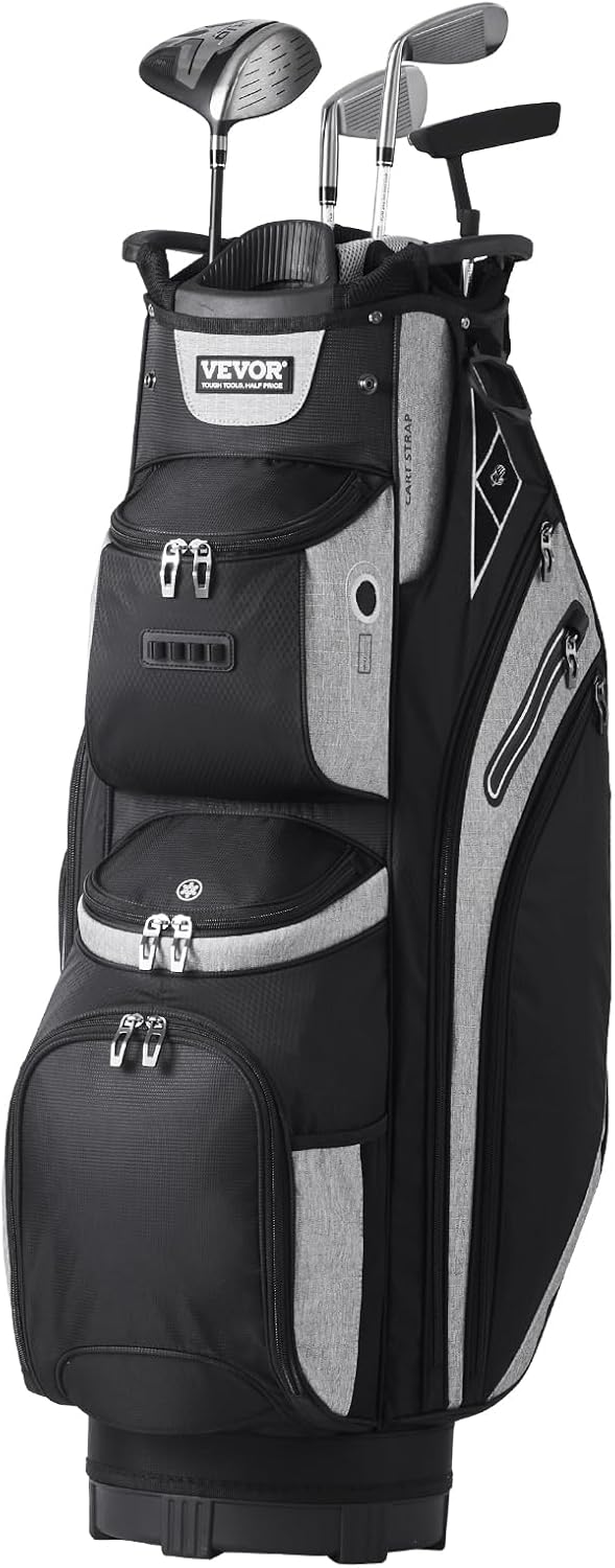 VEVOR Golf Cart Bag with 14 Way Organizer Divider Top for Clubs