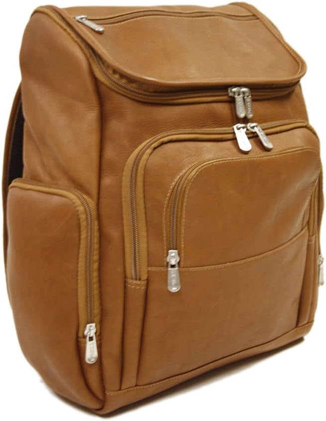 Piel Leather Multi-Pocket Laptop Backpack for Stylish Storage