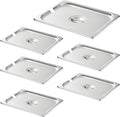 HECMAC 6-Pack 1/2 Size Notched Hotel Pan Cover - Heavy Duty Lid