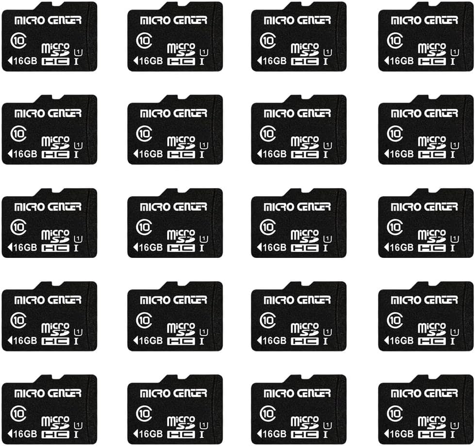 20 Pack 16GB Micro SDHC Cards - Mobile Device Storage & Full HD Video - 80MB/s Speed