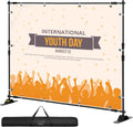 Backdrop Banner Stand 8 x 8 Ft Adjustable Height - Portable Photo