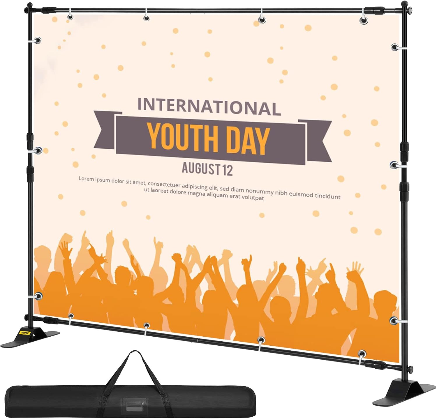 VEVOR Backdrop Banner Stand 8 x 8 Ft for Events and Photos