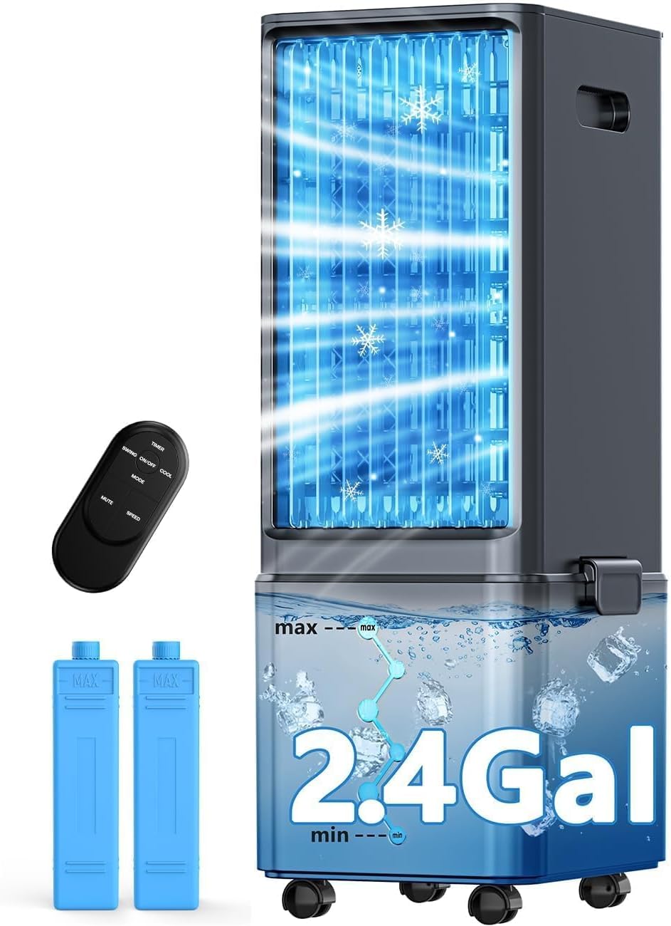 COOLECH Windowless Air Conditioner: 4 Modes & 3 Speeds