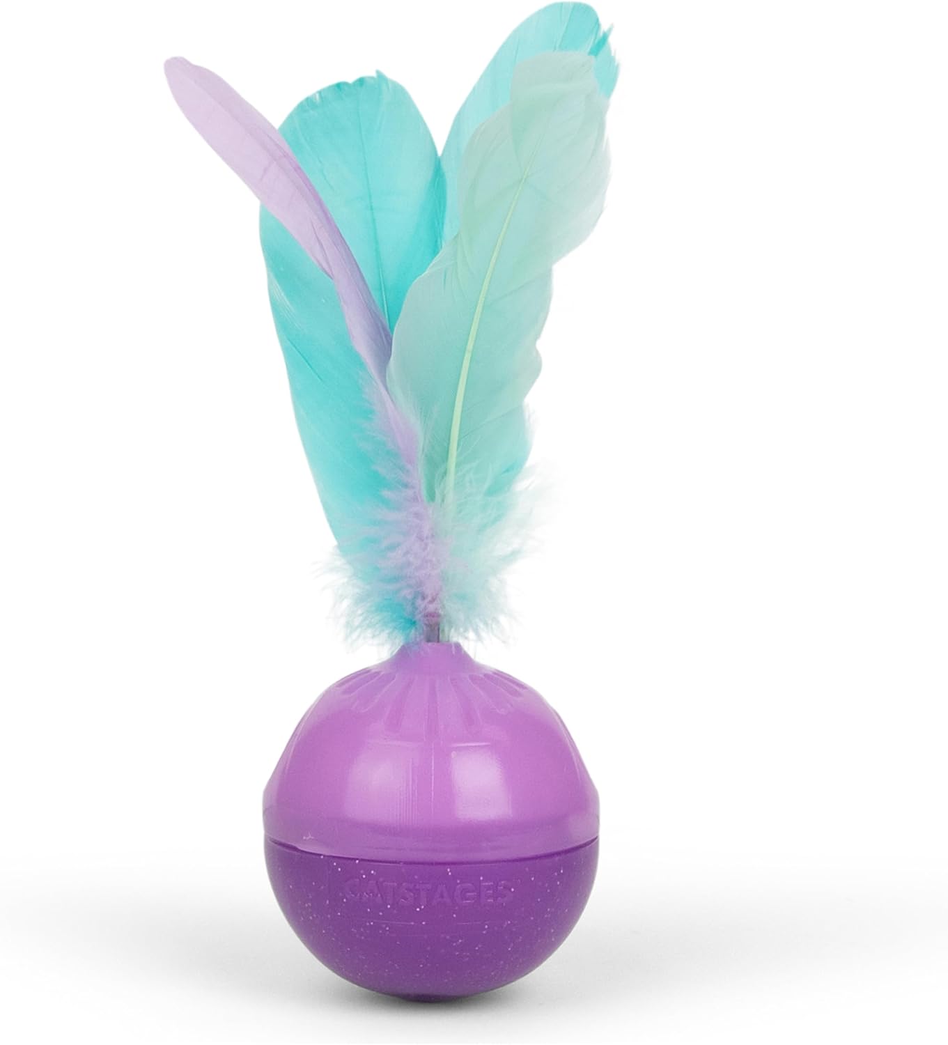Interactive Cat Toy with Treat Dispenser & Feathers