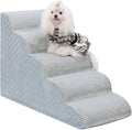 Dog Curved Stairs for High Beds - 5-Step Pet Stairs for Small Dogs