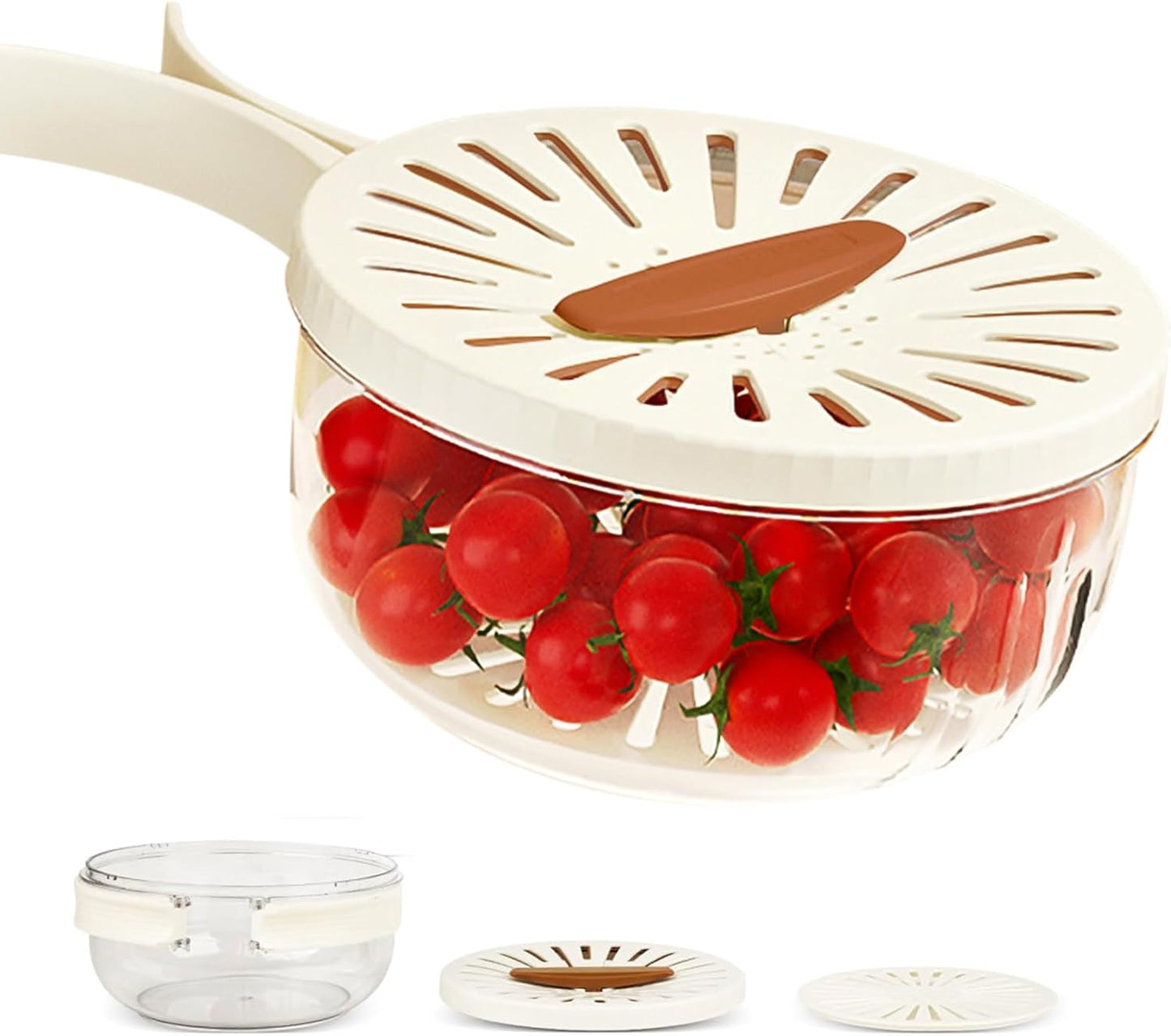 2-in-1 Fruit Wash Bowl: Strain, Store & Save Space
