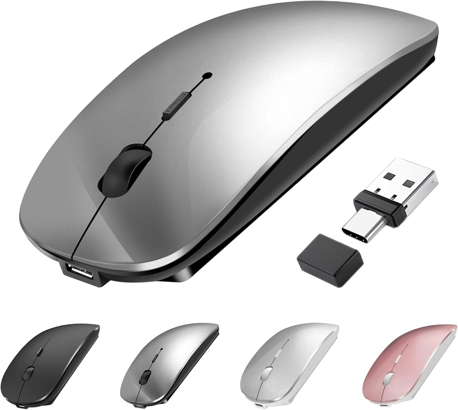 Suteke Wireless Mouse for Mac & PC - Rechargeable & Silent