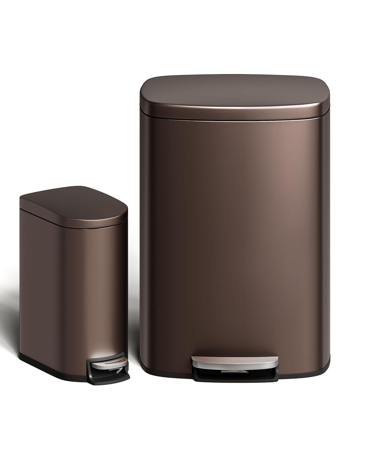 Garvee 13 gal and 2.6 gal Metal Trash Can Combo Set Review