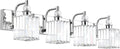 Modern Crystal Vanity Light 4-Light 31.5in Chrome - Bathroom