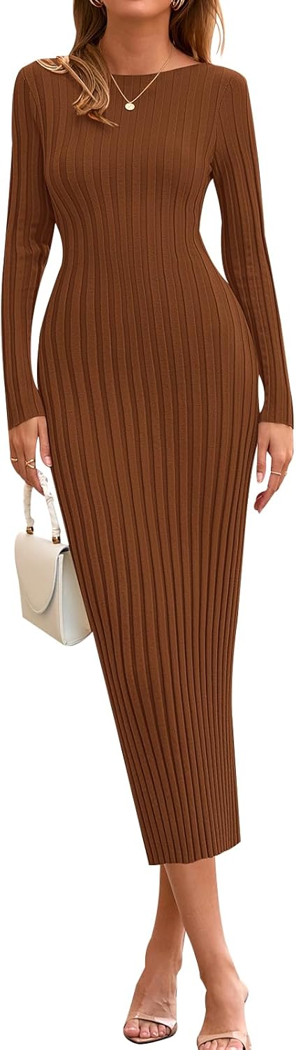 PRETTYGARDEN Womens Sweater Dress for Fall 2025 Casual Style