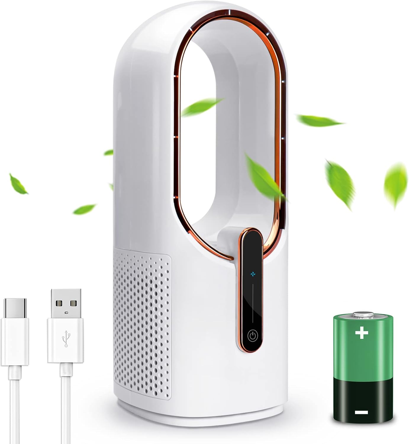 SISMEL Quiet Bladeless Desk Fan - Portable Cooling Power!